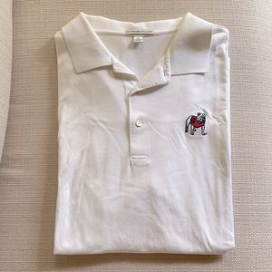 Peter Millar White UGA polo size XL